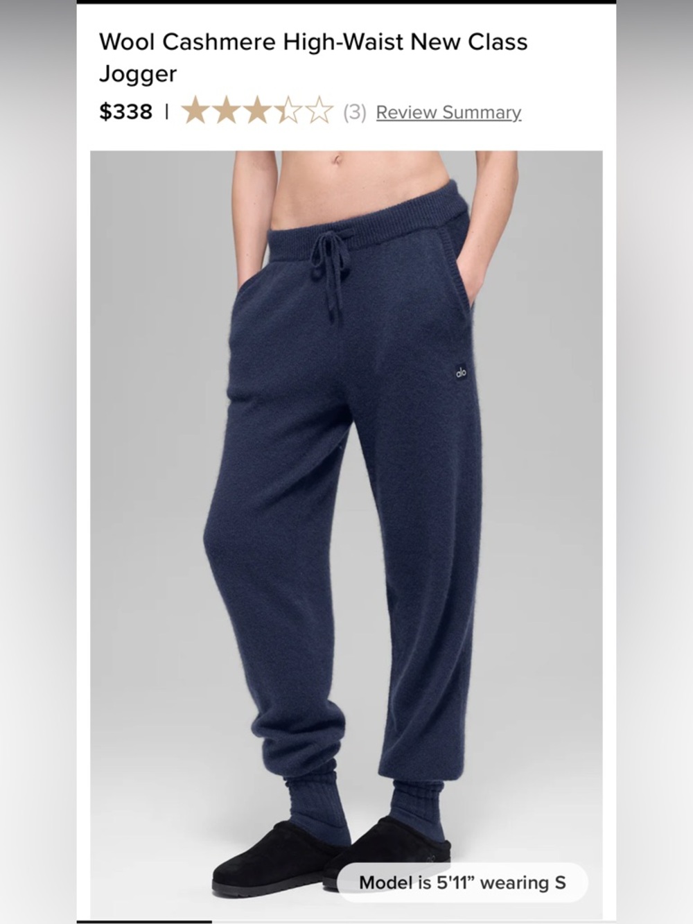 Alo Cashmere Joggers | Size Small